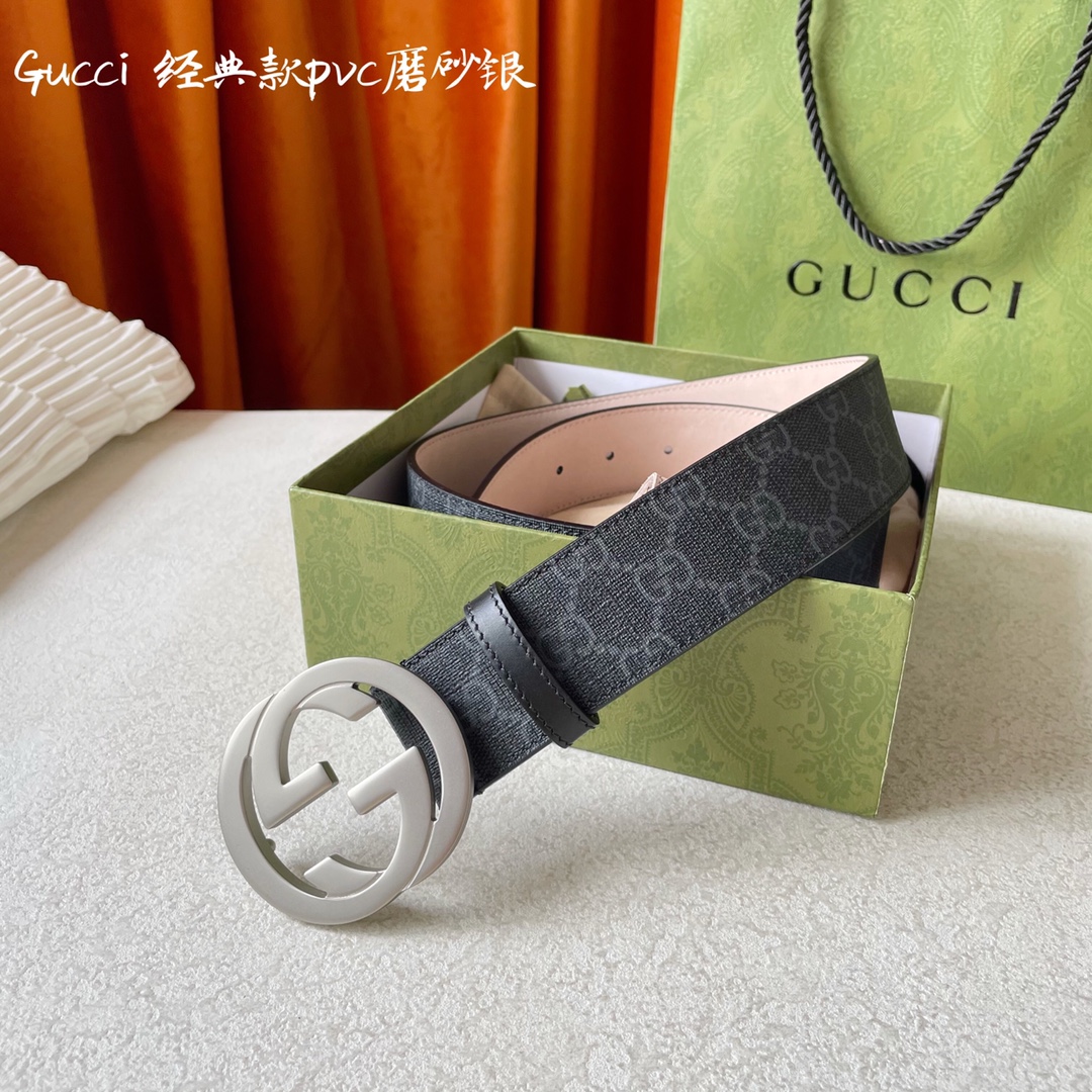 Gucci Mens Leather Belts Width 4cm 186