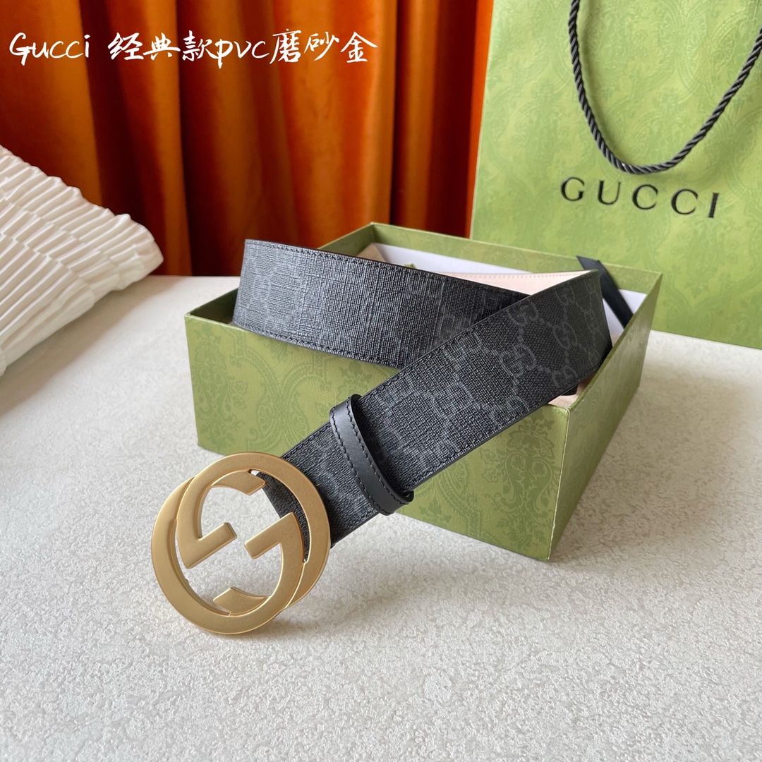 Gucci Mens Leather Belts Width 4cm 186