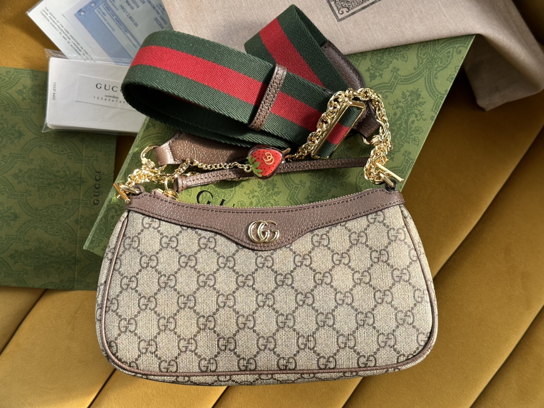 Gucci Ophidia Small Handbag 735132 GG Supreme Canvas