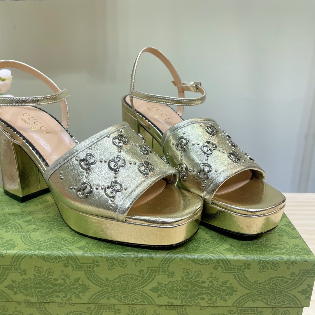 Gucci Womens Interlocking G Studs Sandal-0014 35-42