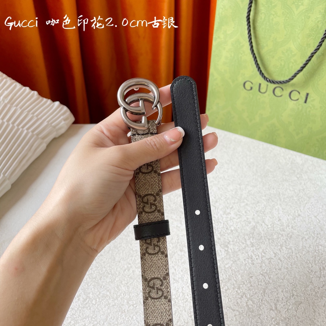 Gucci Womens Leather Belts Width 2cm 172