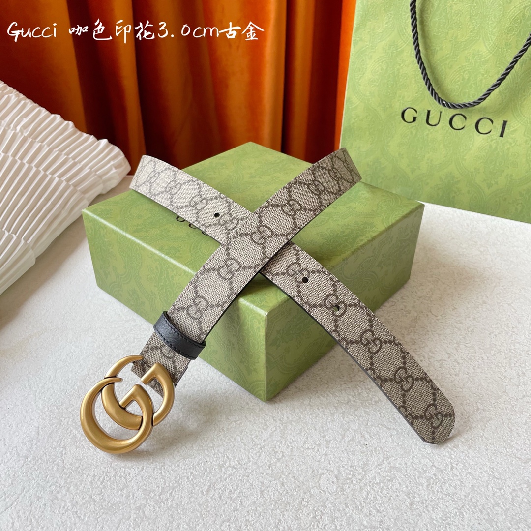 Gucci Womens Leather Belts Width 2cm 174