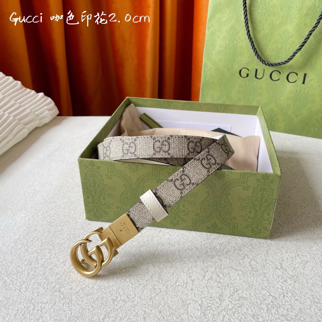 Gucci Womens Leather Belts Width 2cm 177