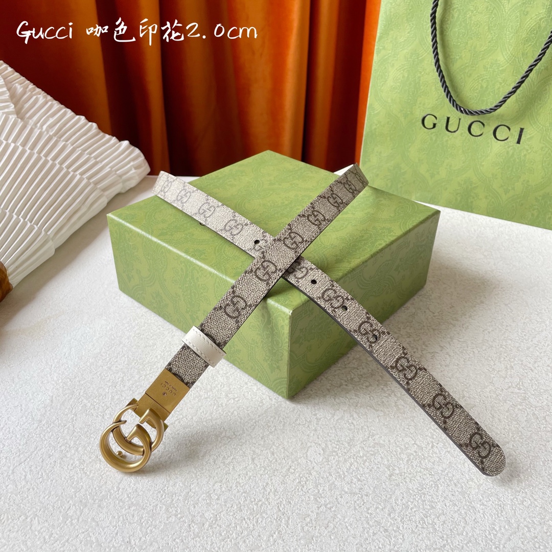 Gucci Womens Leather Belts Width 2cm 177