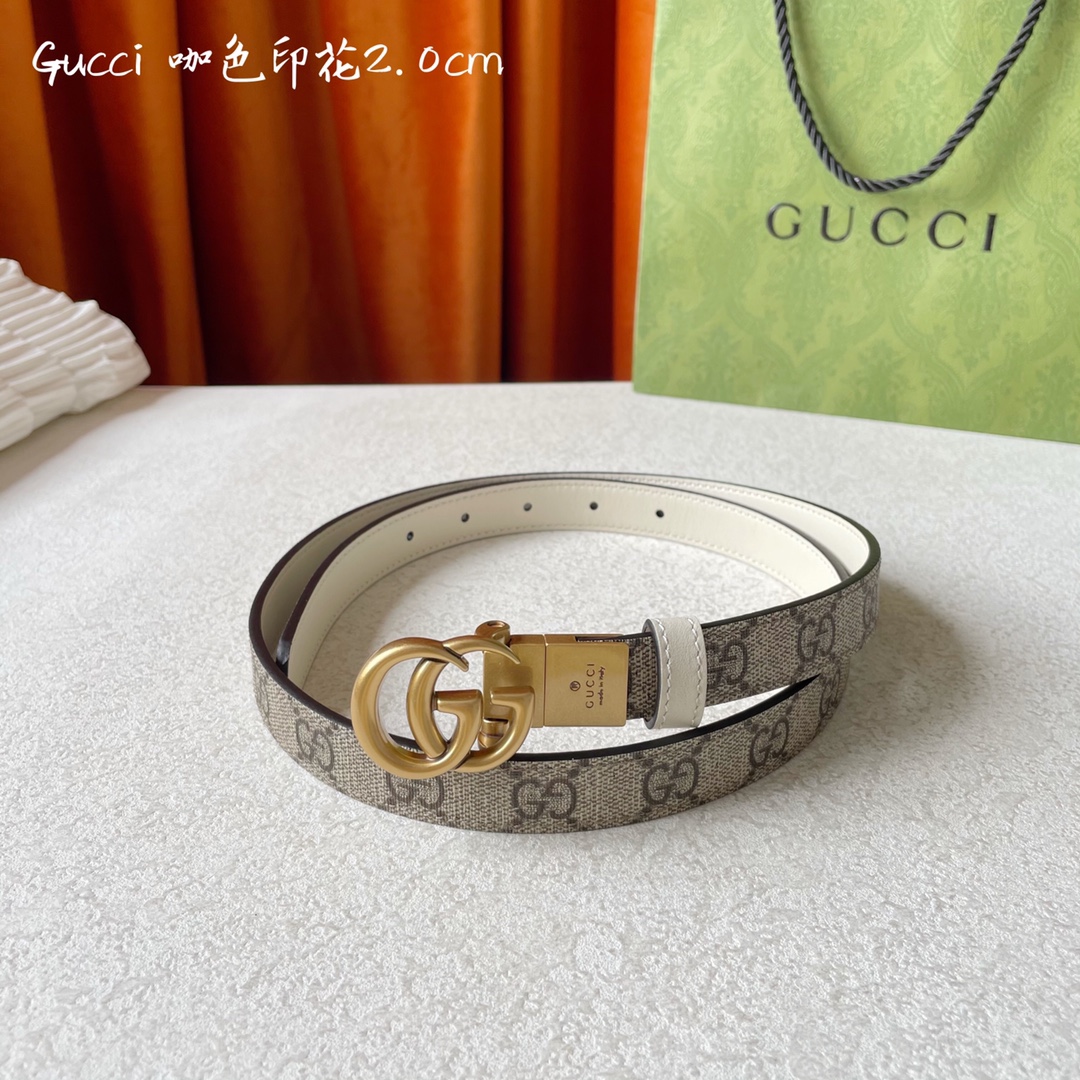 Gucci Womens Leather Belts Width 2cm 177