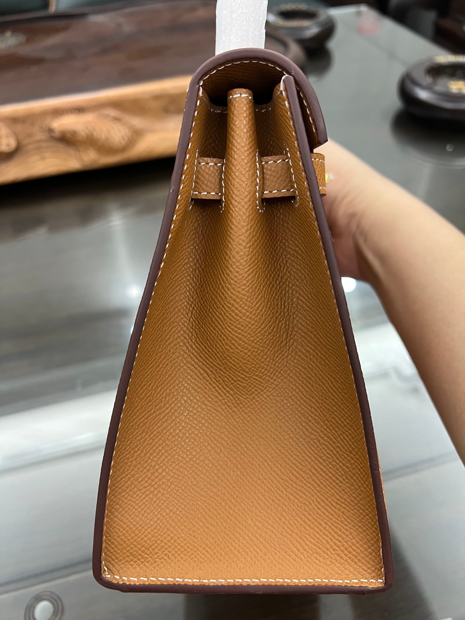 Handmade Hermes 25cm 28cm Epsom Leather Earthy Yellow with Gold and Silver Hardware
