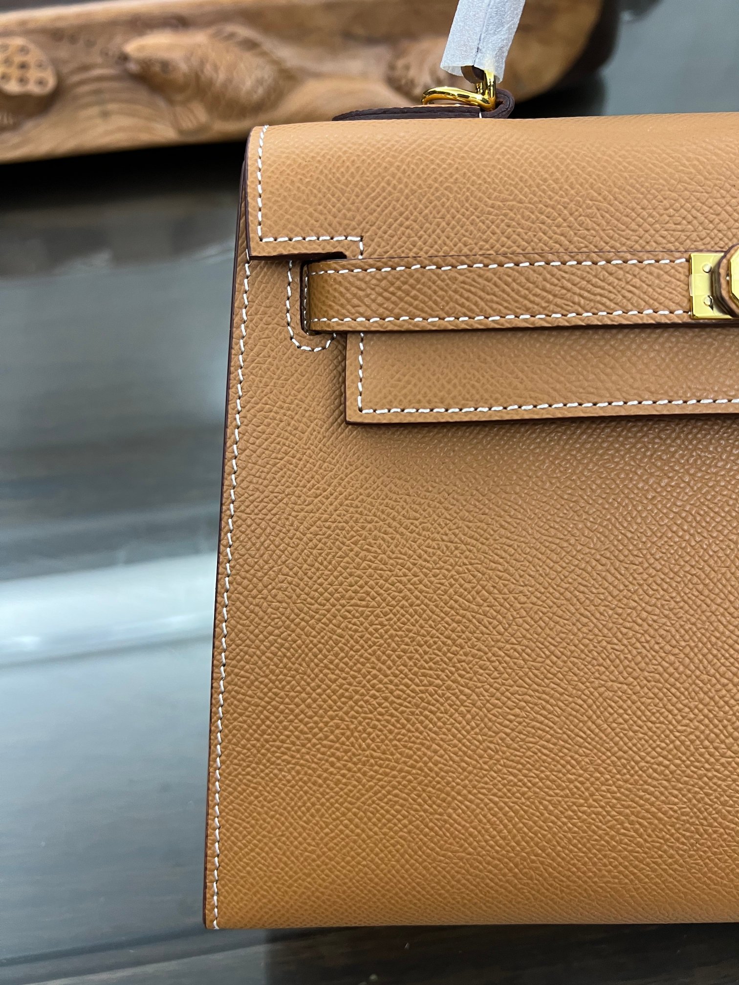 Handmade Hermes 25cm 28cm Epsom Leather Earthy Yellow with Gold and Silver Hardware