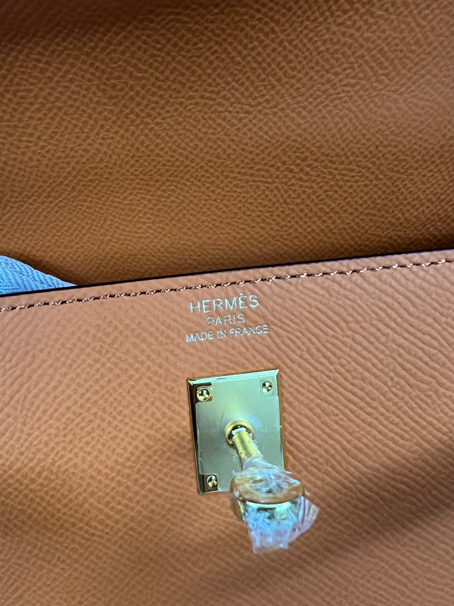 Handmade Hermes 25cm 28cm Epsom Leather Orange with Gold and Silver Hardware