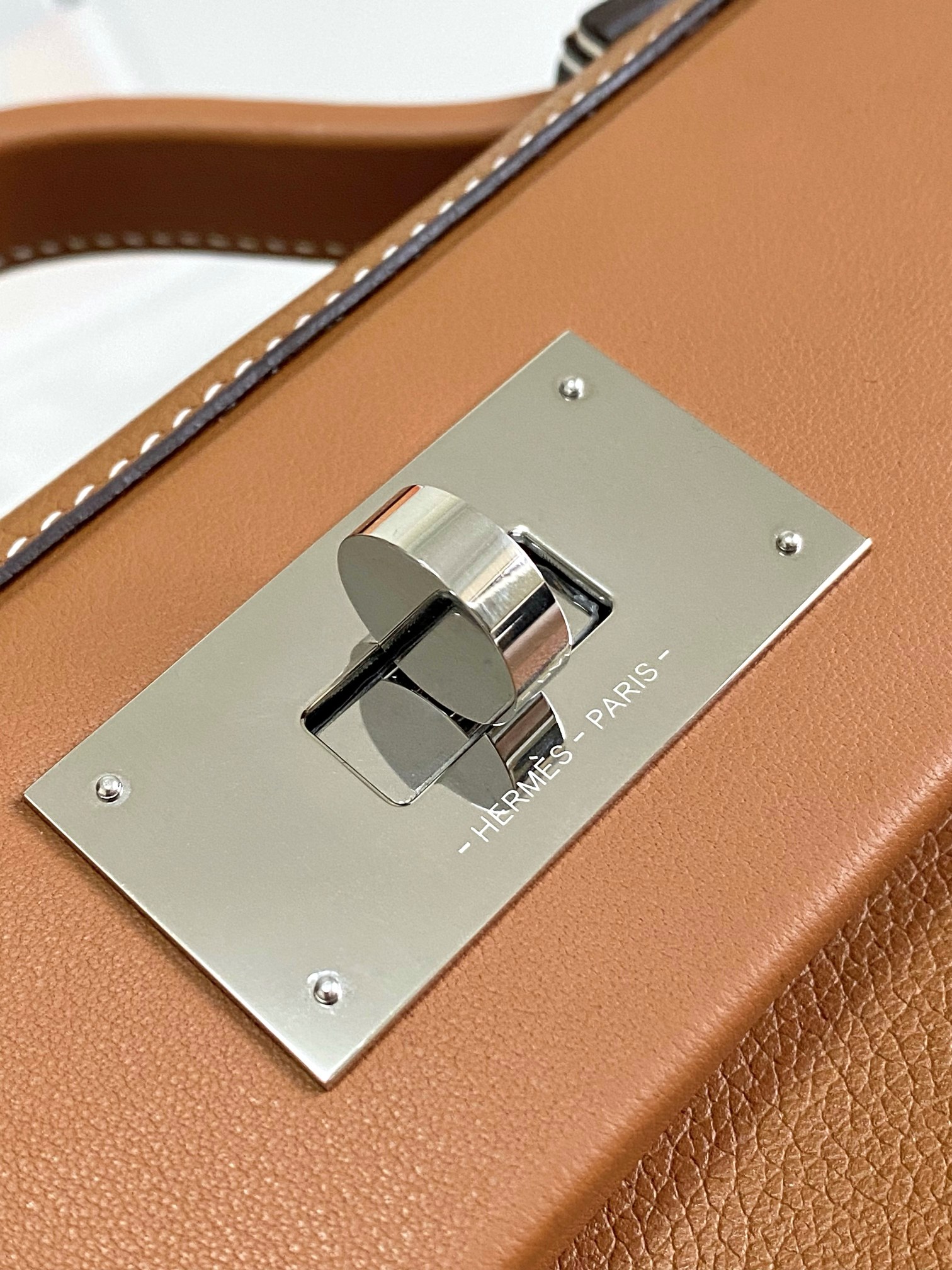 Hermes 24-24 Mini Bag Evercolor Brown with Silver