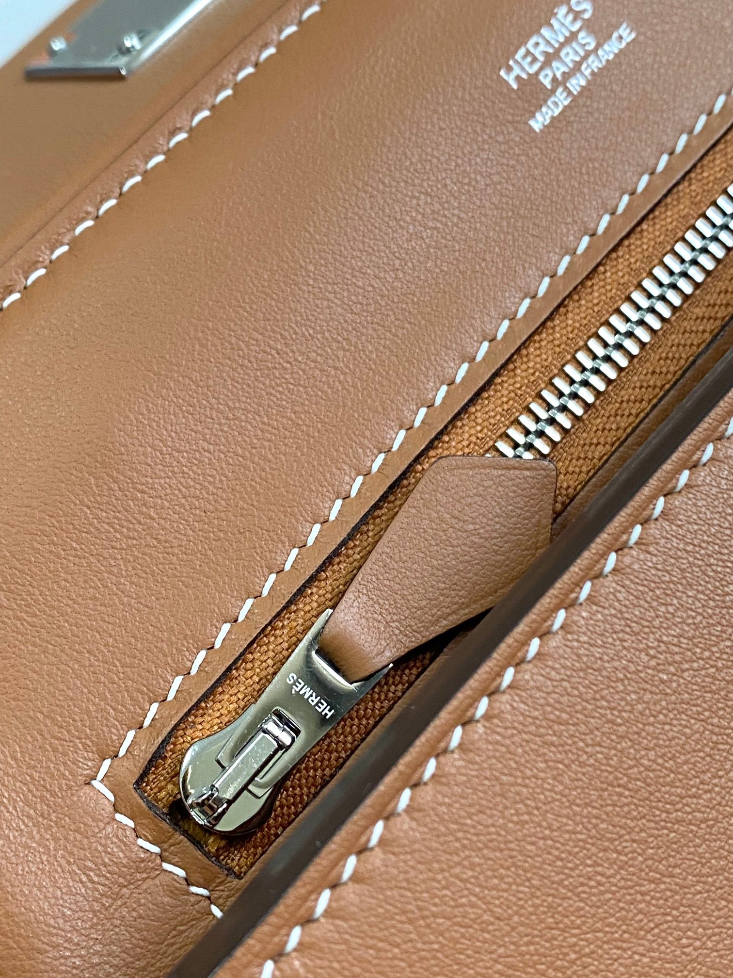 Hermes 24-24 Mini Bag Evercolor Brown with Silver