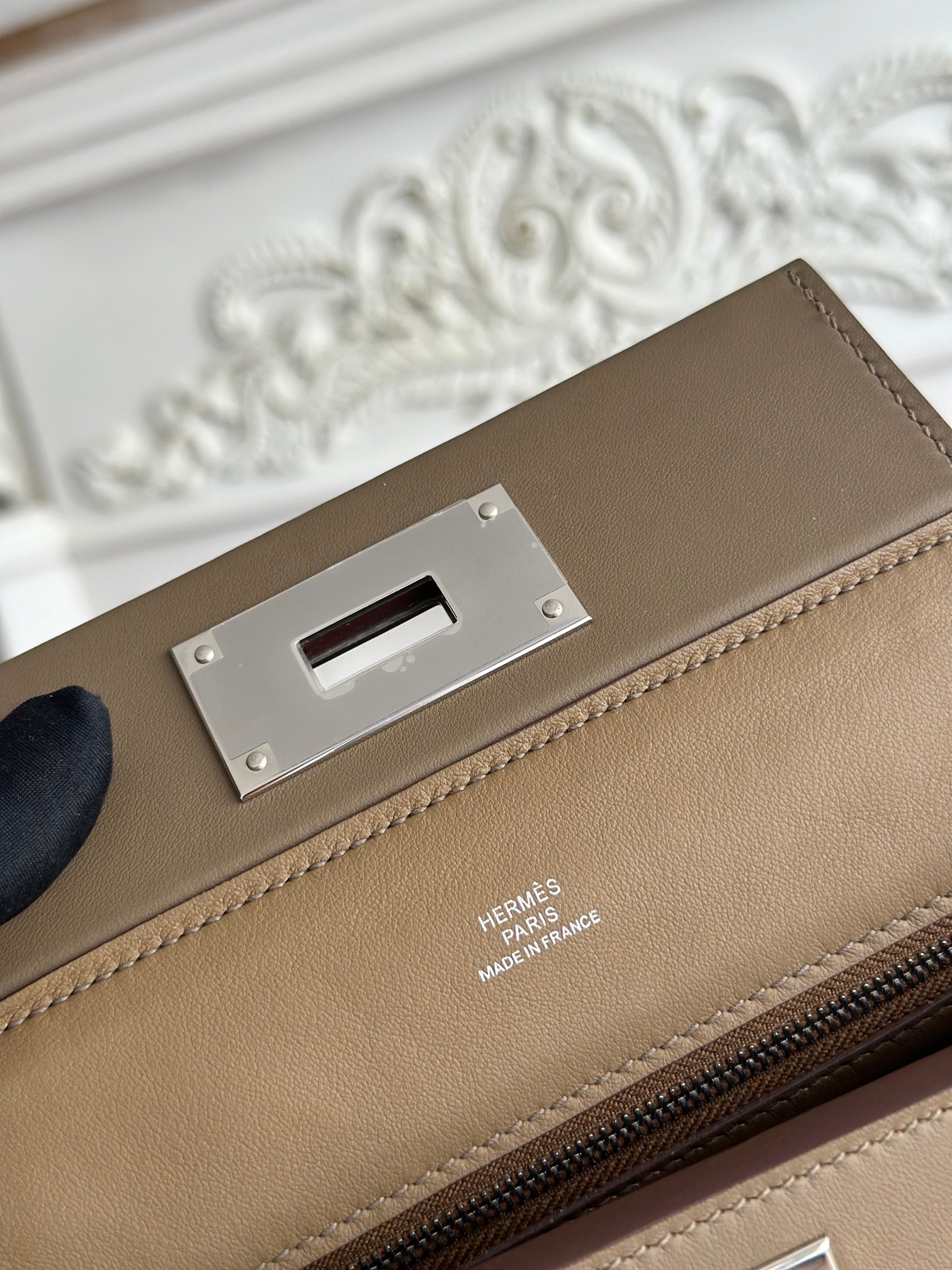 Hermes 24-24 Mini Bag Evercolor Dark Grey with Silver