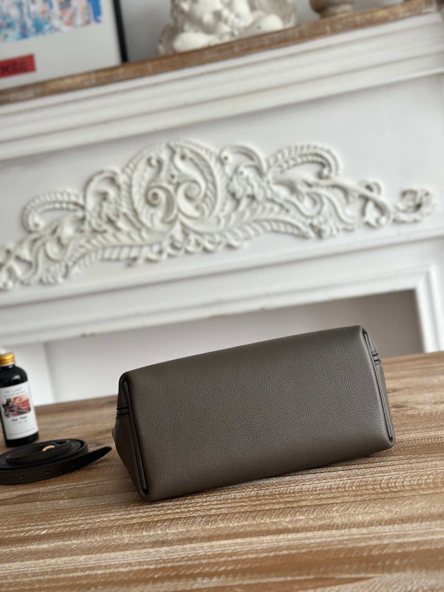 Hermes 24-24 Mini Bag Evercolor Pewter Gray with Gold