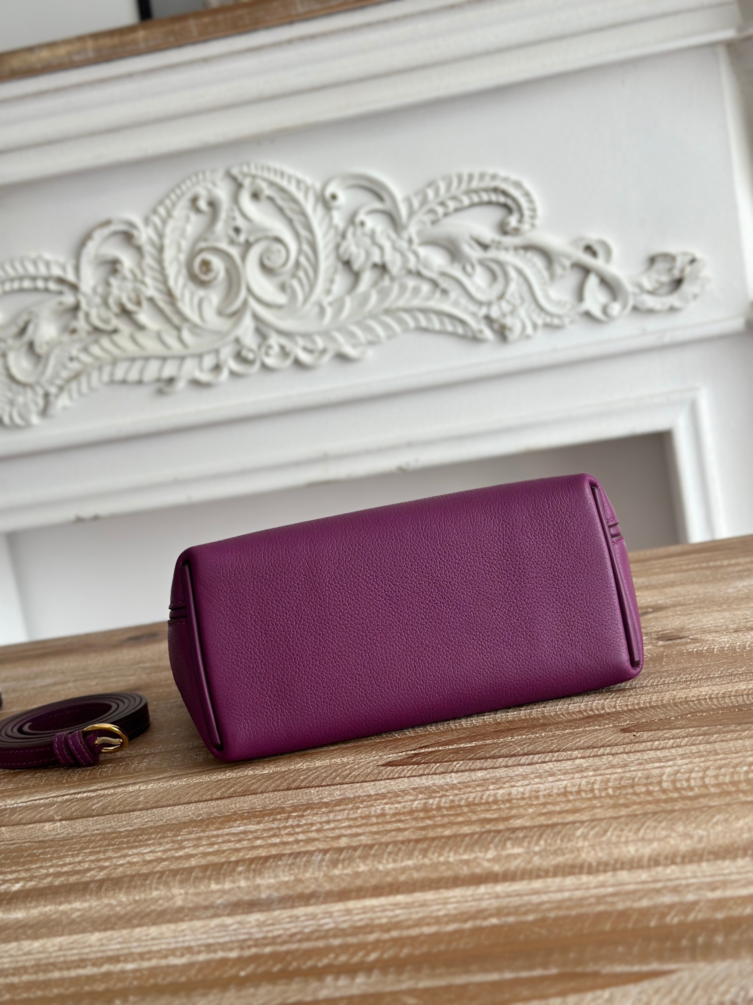 Hermes 24-24 Mini Bag Evercolor Purple with Gold