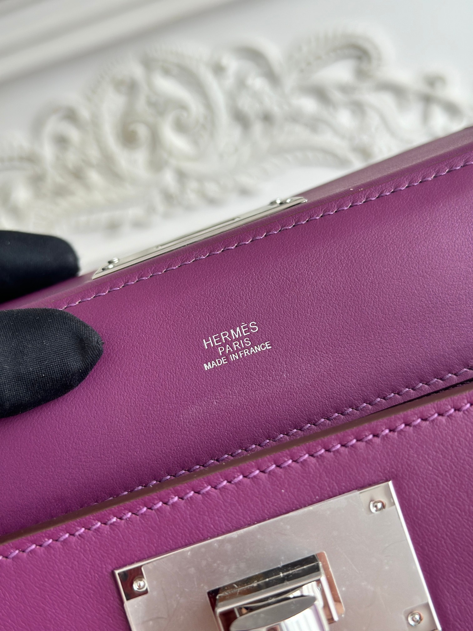 Hermes 24-24 Mini Bag Evercolor Purple with Silver