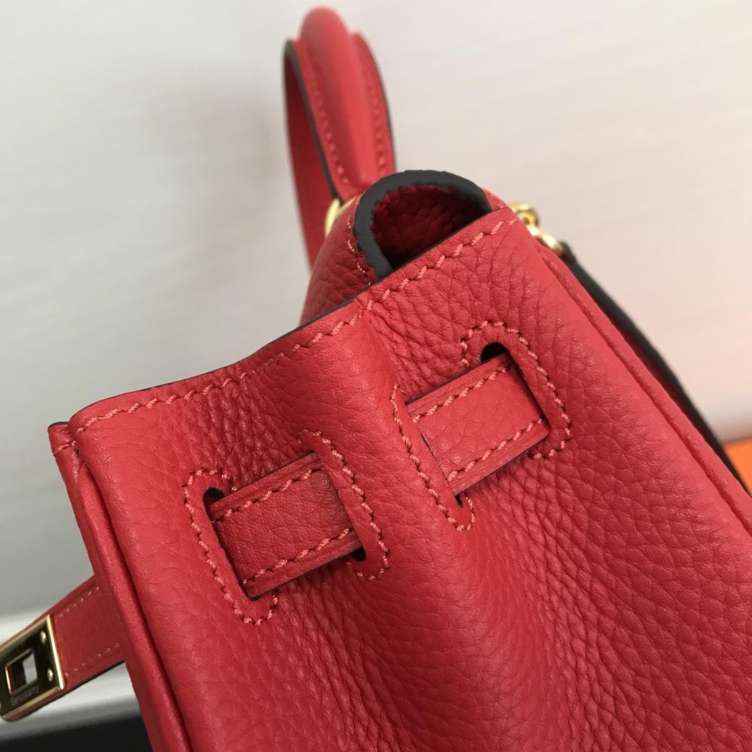 Hermes 25cm Kelly Bag Togo Leather Handbag Red