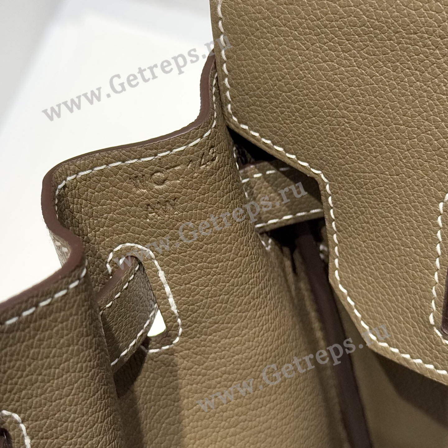 Hermes 29cm Birkin Shoulder Evercolor Leather Elephant Gray