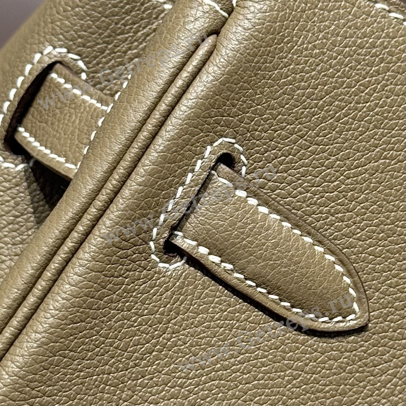 Hermes 29cm Birkin Shoulder Evercolor Leather Elephant Gray