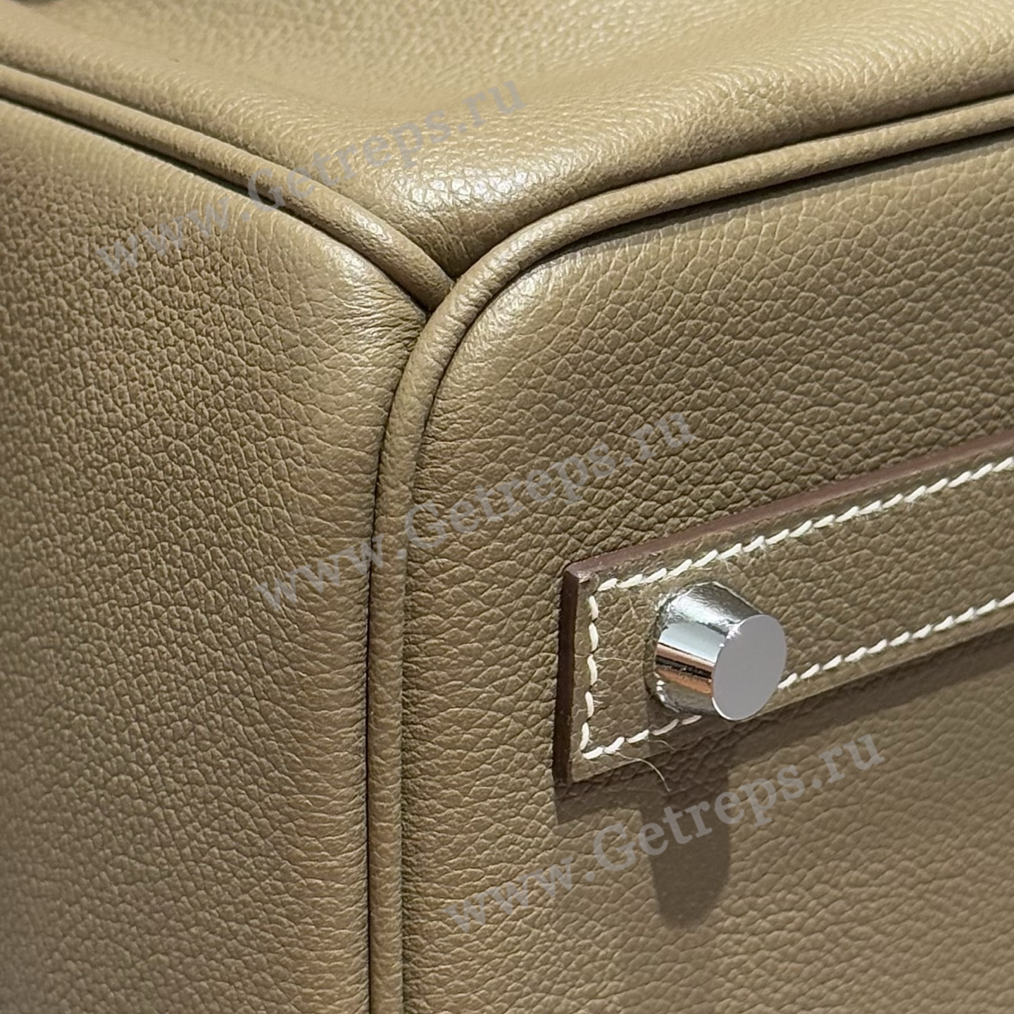 Hermes 29cm Birkin Shoulder Evercolor Leather Elephant Gray