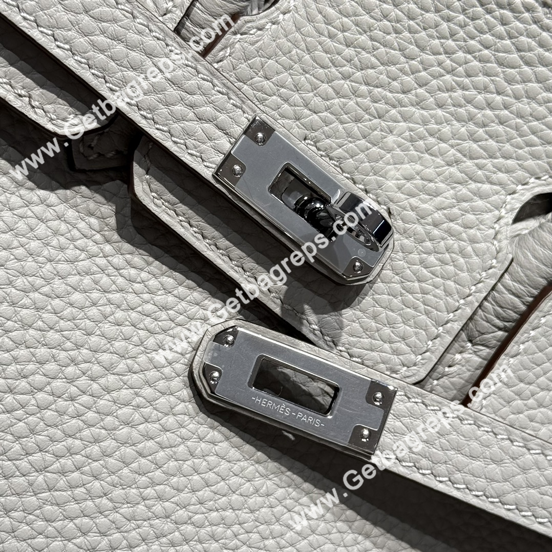 Hermes Birkin 25cm Pearl Grey Togo Leather