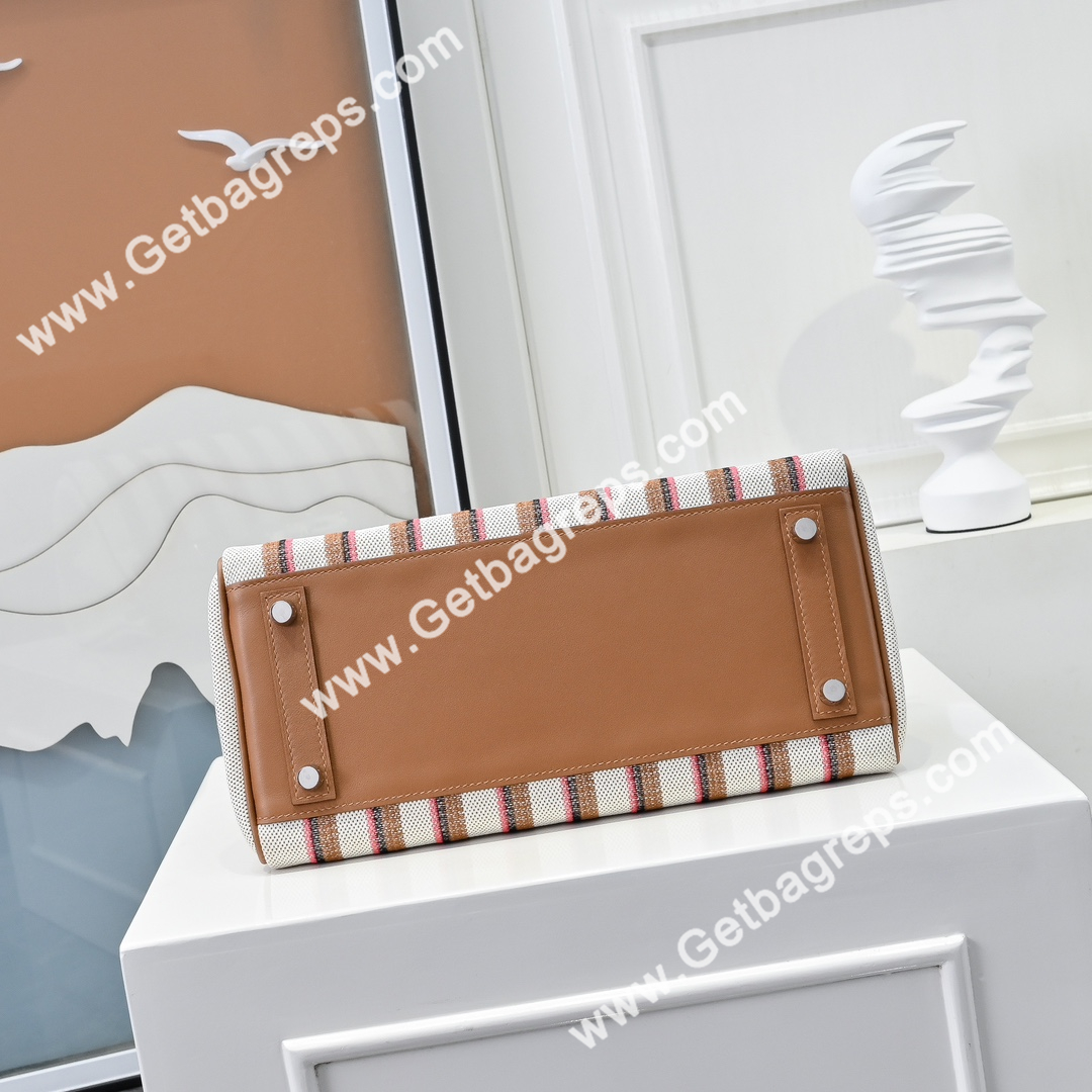 Hermes Birkin 29cm Brown Swift Leather With Canvas-1
