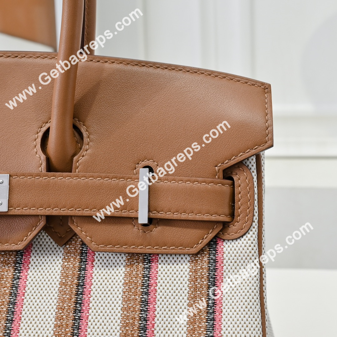 Hermes Birkin 29cm Brown Swift Leather With Canvas-1
