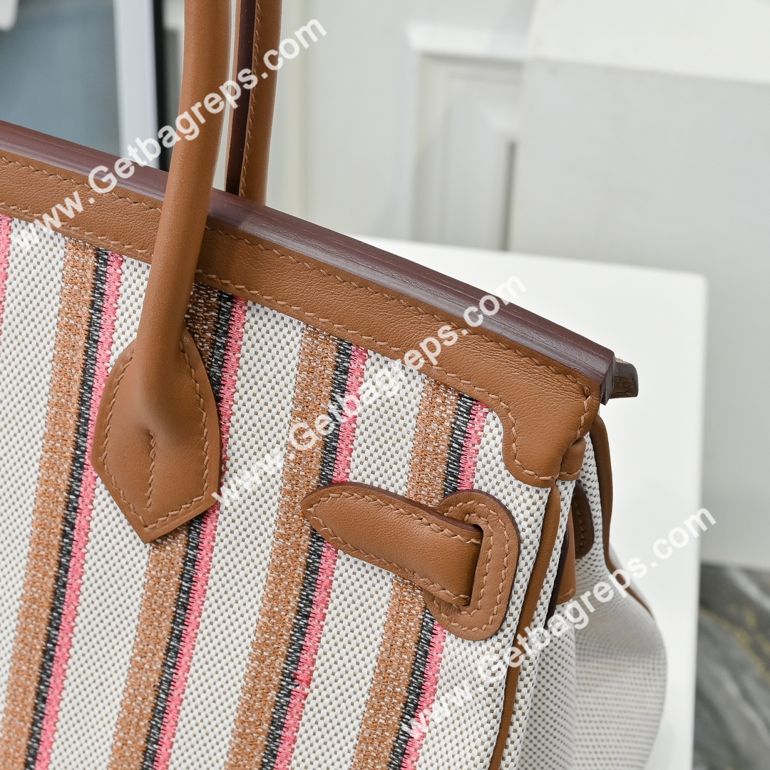 Hermes Birkin 29cm Brown Swift Leather With Canvas-1