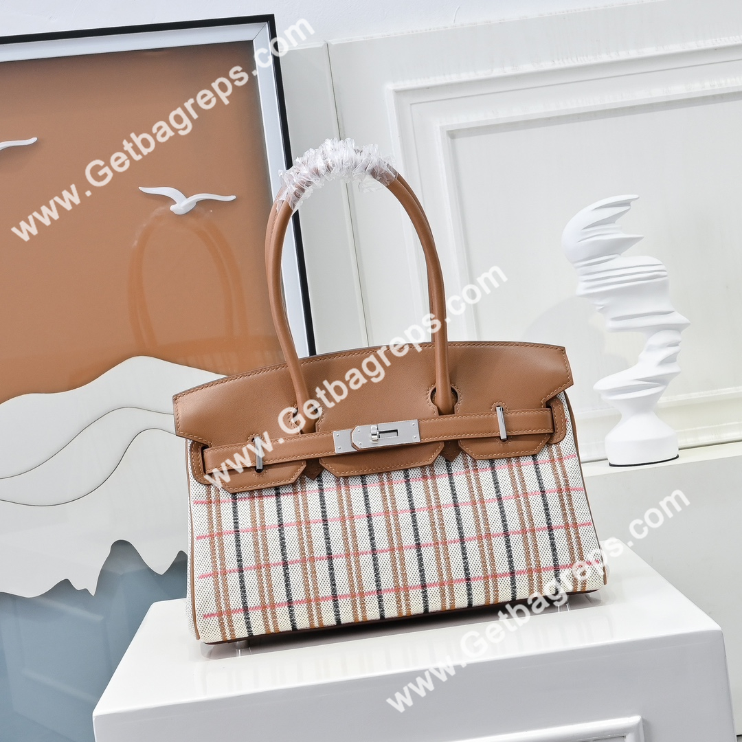 Hermes Birkin 29cm Brown Swift Leather With Canvas