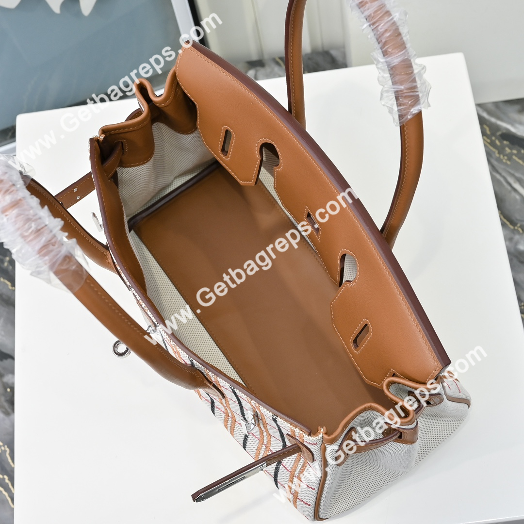 Hermes Birkin 29cm Brown Swift Leather With Canvas