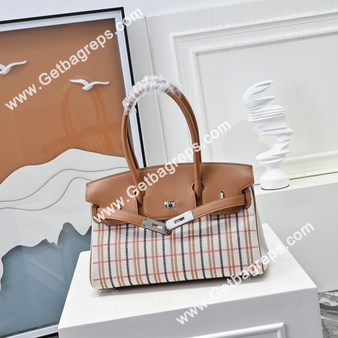 Hermes Birkin 29cm Brown Swift Leather With Canvas