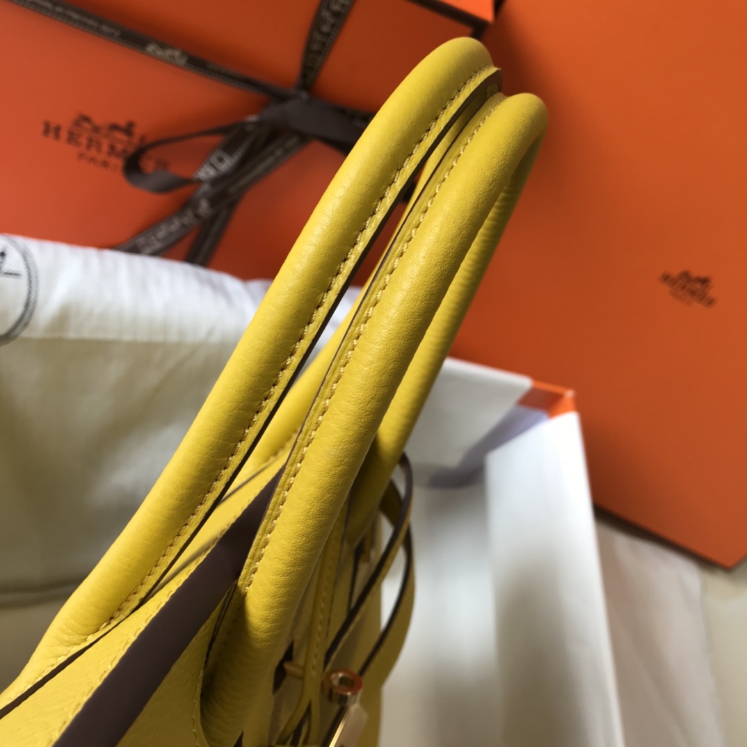 Hermes Birkin 30CM 35CM Togo Amber Yellow With Gold