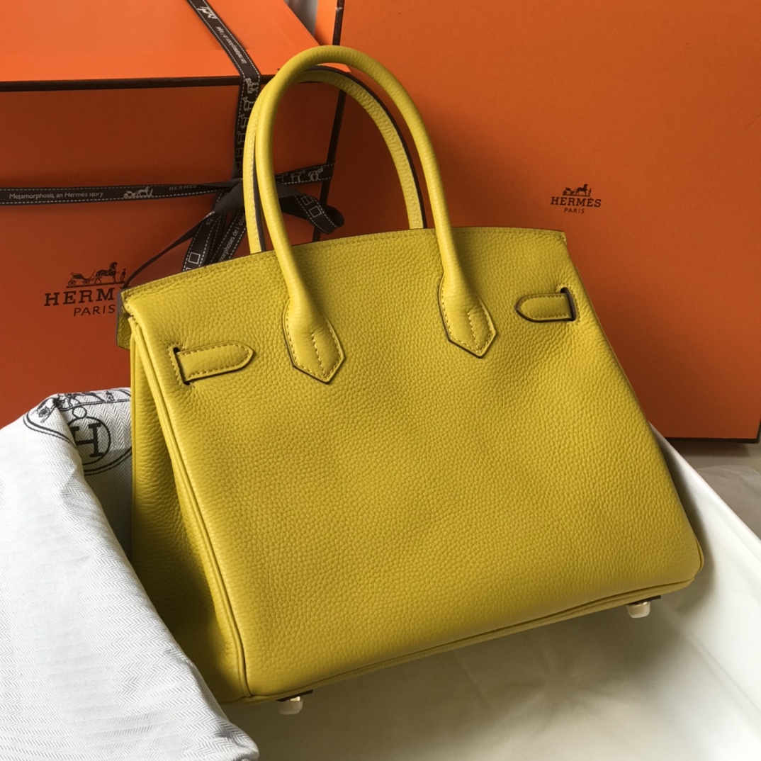 Hermes Birkin 30CM 35CM Togo Amber Yellow With Gold