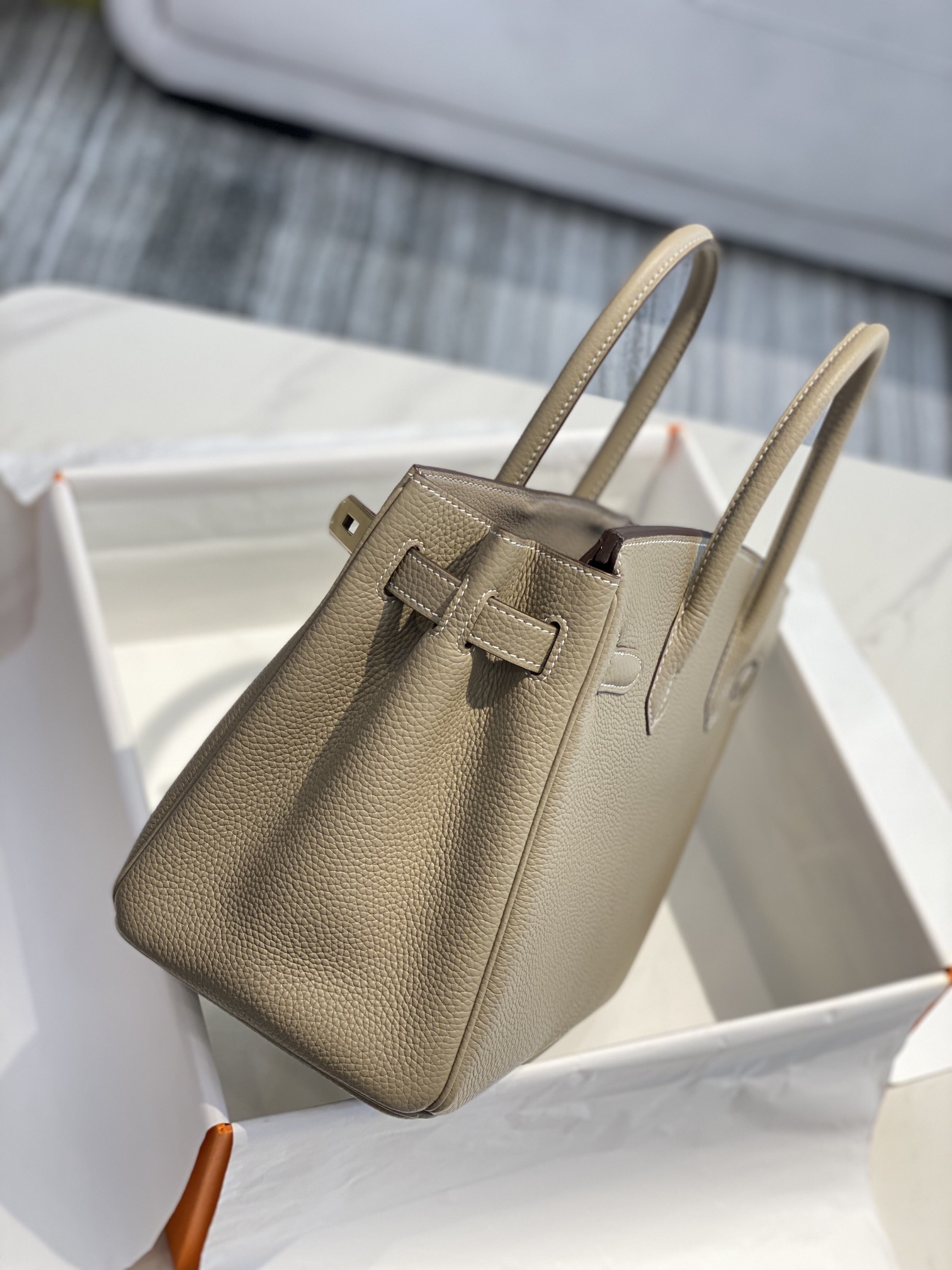 Hermes Birkin 30CM 35CM Togo Grey With Gold