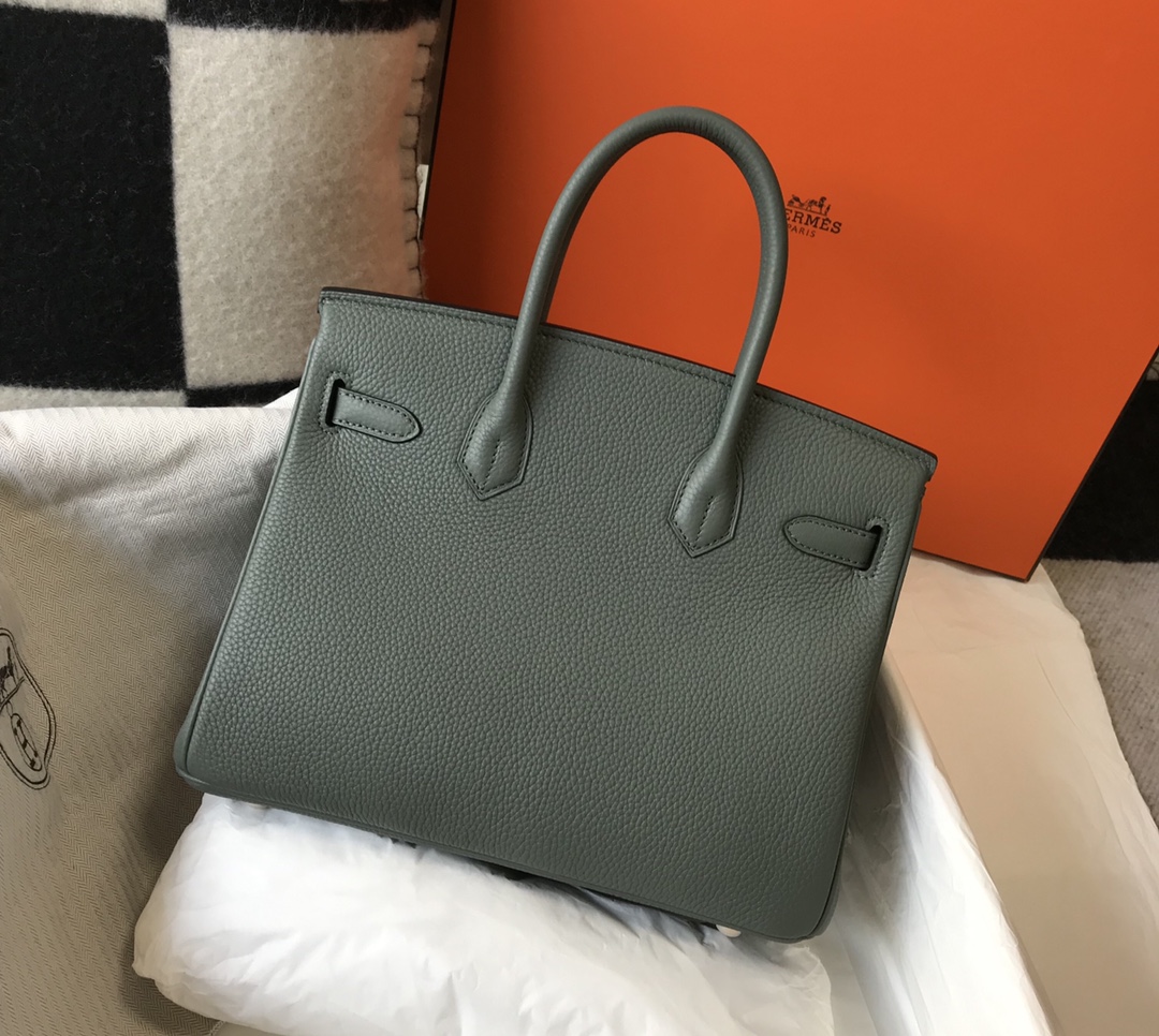 Hermes Birkin 30CM 35CM Togo Leather Almond Green With Gold