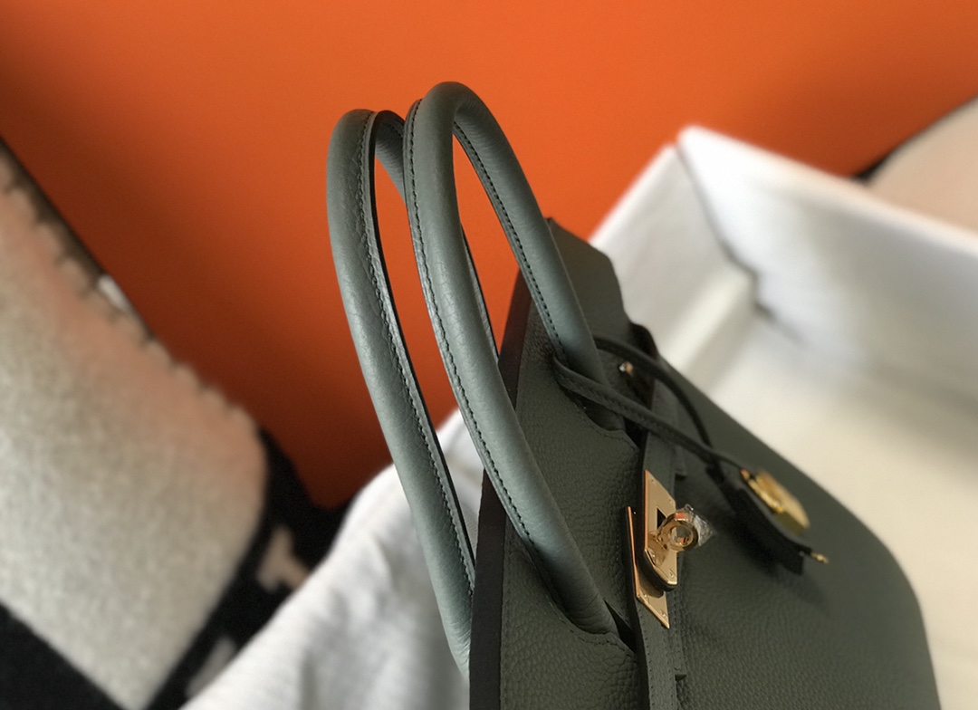 Hermes Birkin 30CM 35CM Togo Leather Almond Green With Gold