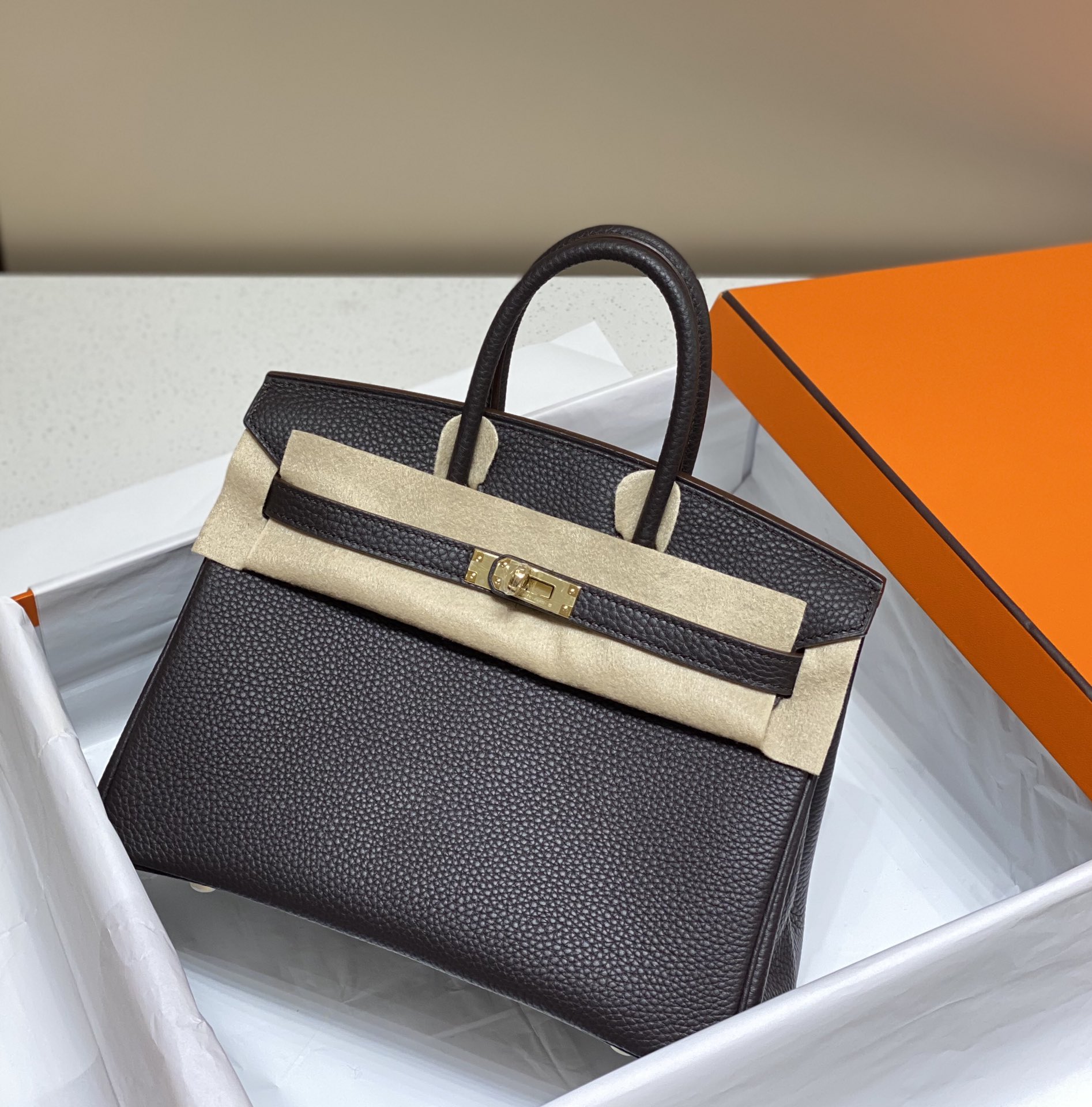 Hermes Birkin 30CM 35CM Togo Leather Black With Gold