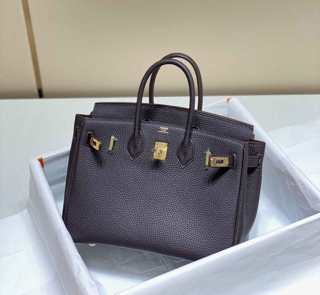 Hermes Birkin 30CM 35CM Togo Leather Black With Gold