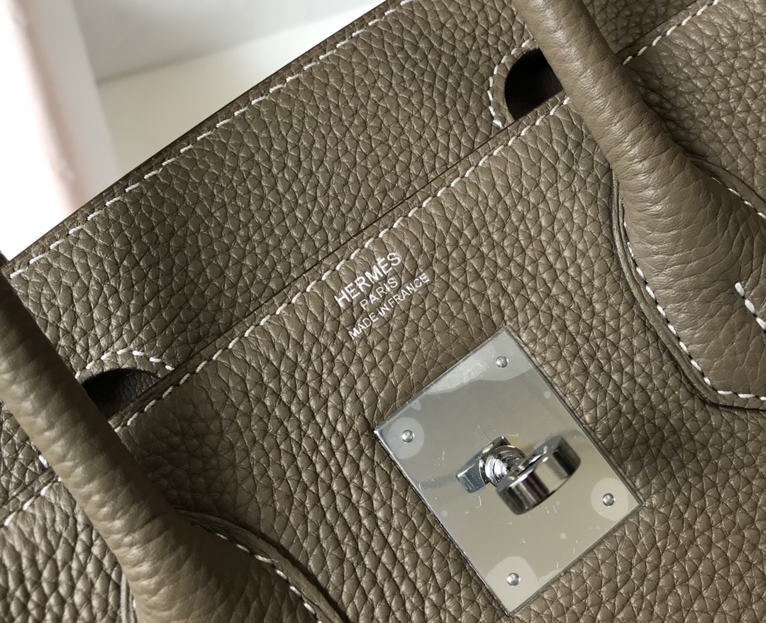 Hermes Birkin 30CM 35CM Togo Leather Elephant Grey With Silver