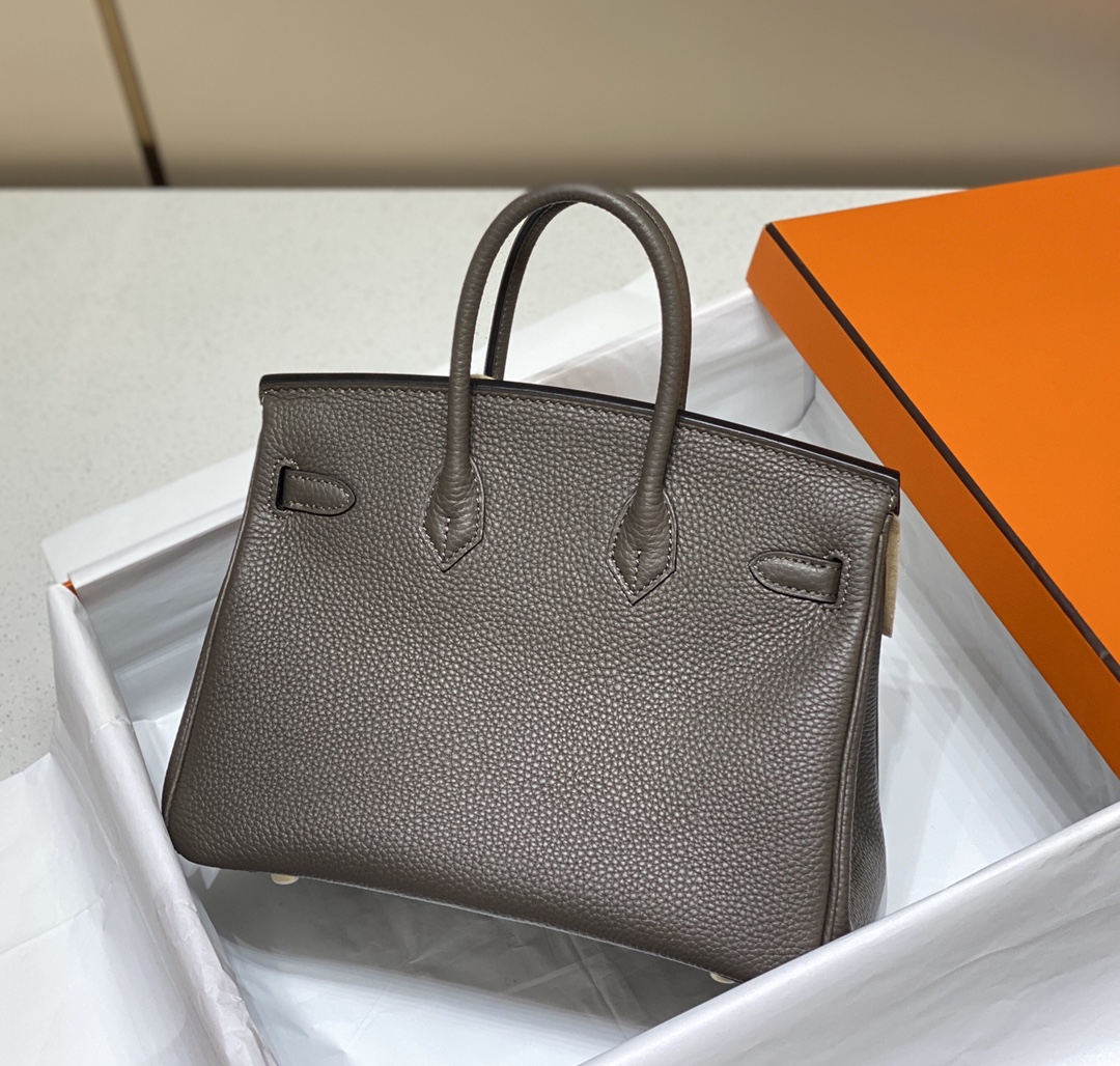 Hermes Birkin 30CM 35CM Togo Leather Milkshake Deep Grey With Gold