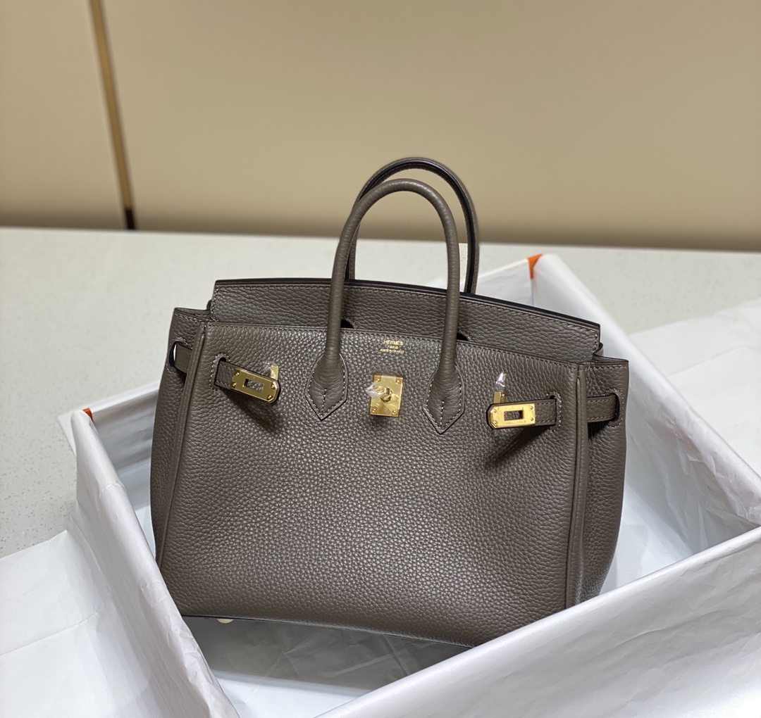 Hermes Birkin 30CM 35CM Togo Leather Milkshake Deep Grey With Gold