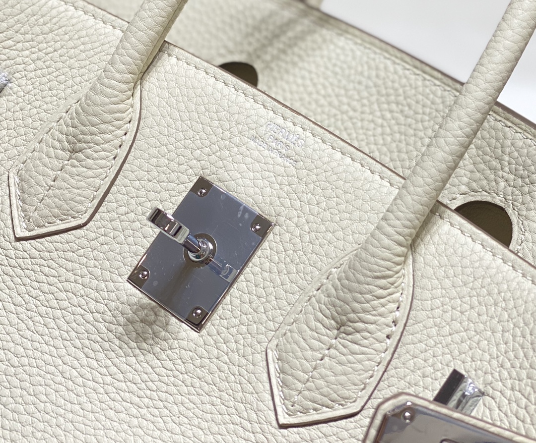 Hermes Birkin 30CM 35CM Togo Leather Milkshake White With Silver