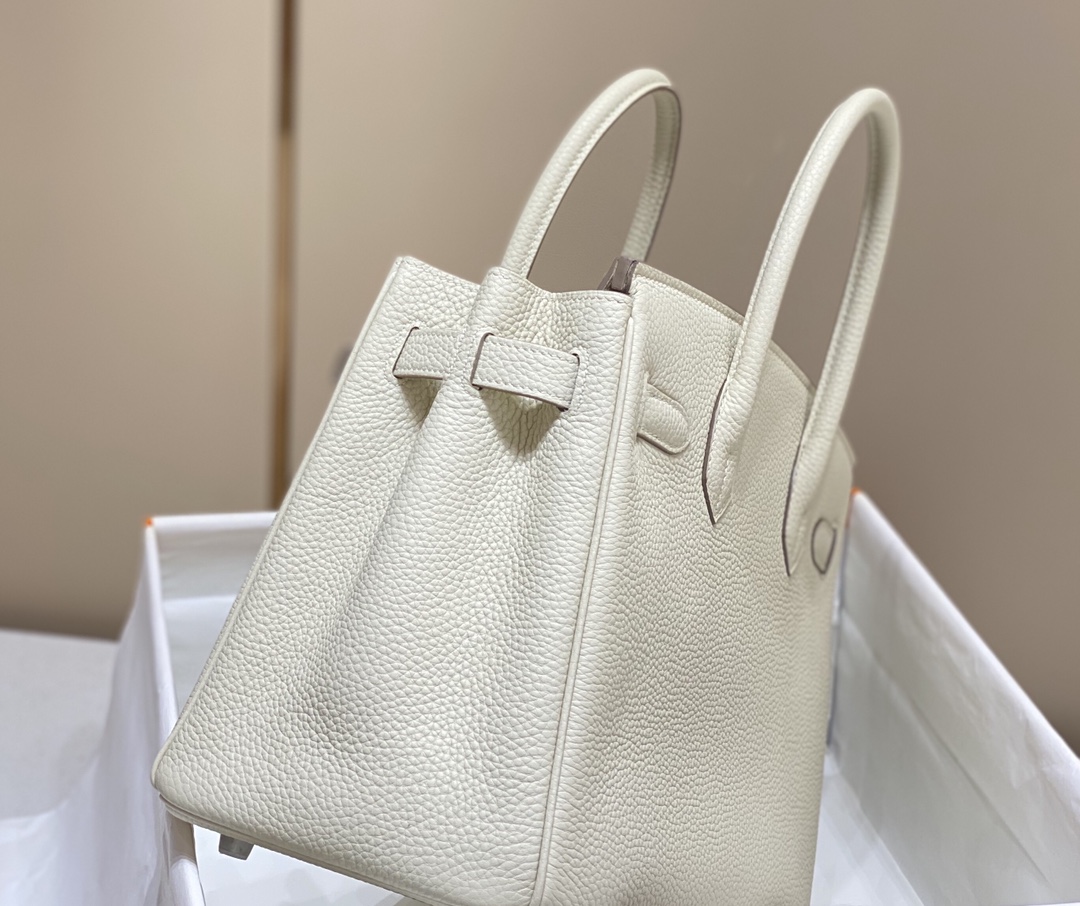 Hermes Birkin 30CM 35CM Togo Leather Milkshake White With Silver