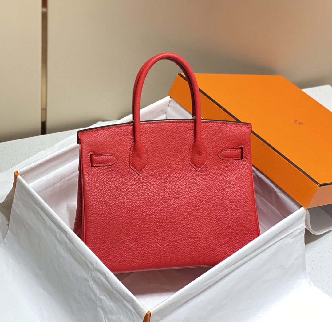 Hermes Birkin 30CM 35CM Togo Leather Milkshake chinese Red With Gold