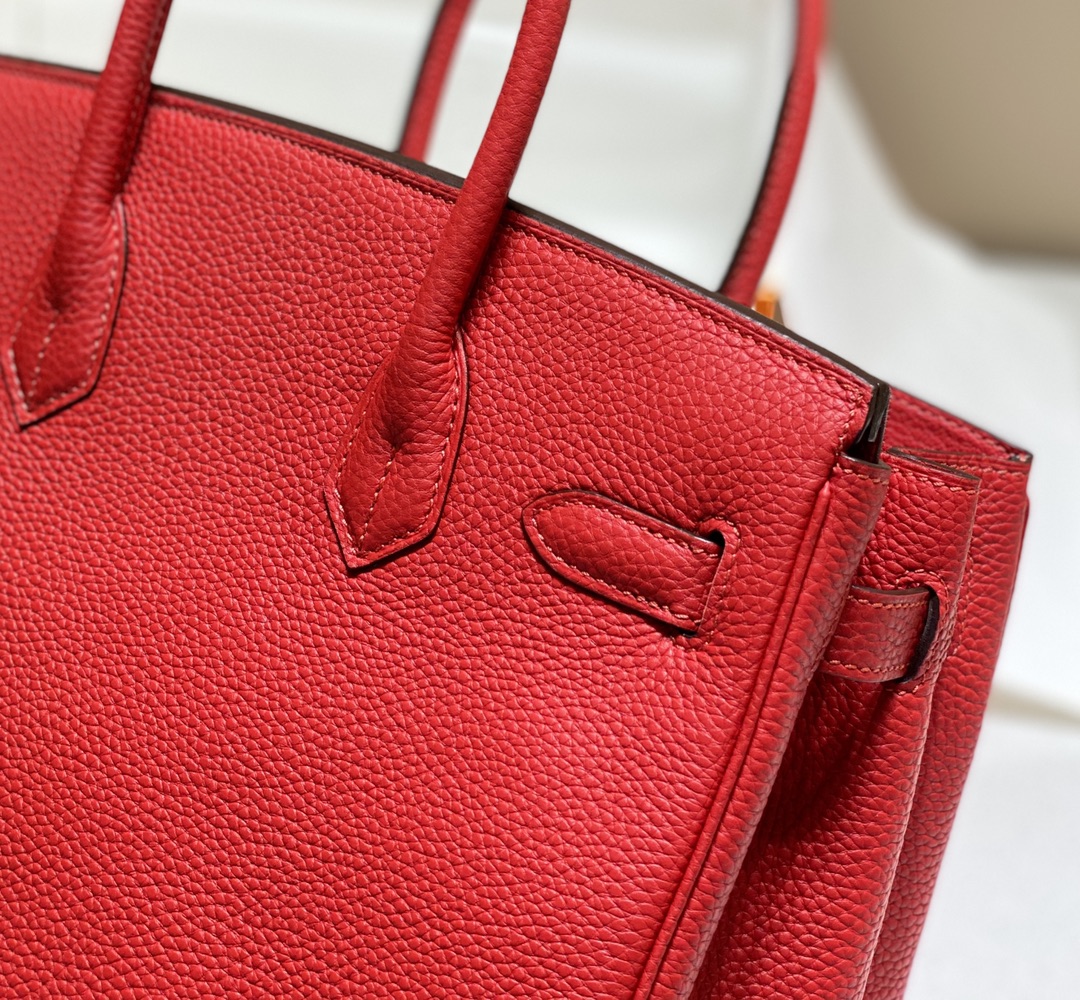 Hermes Birkin 30CM 35CM Togo Leather Milkshake chinese Red With Gold