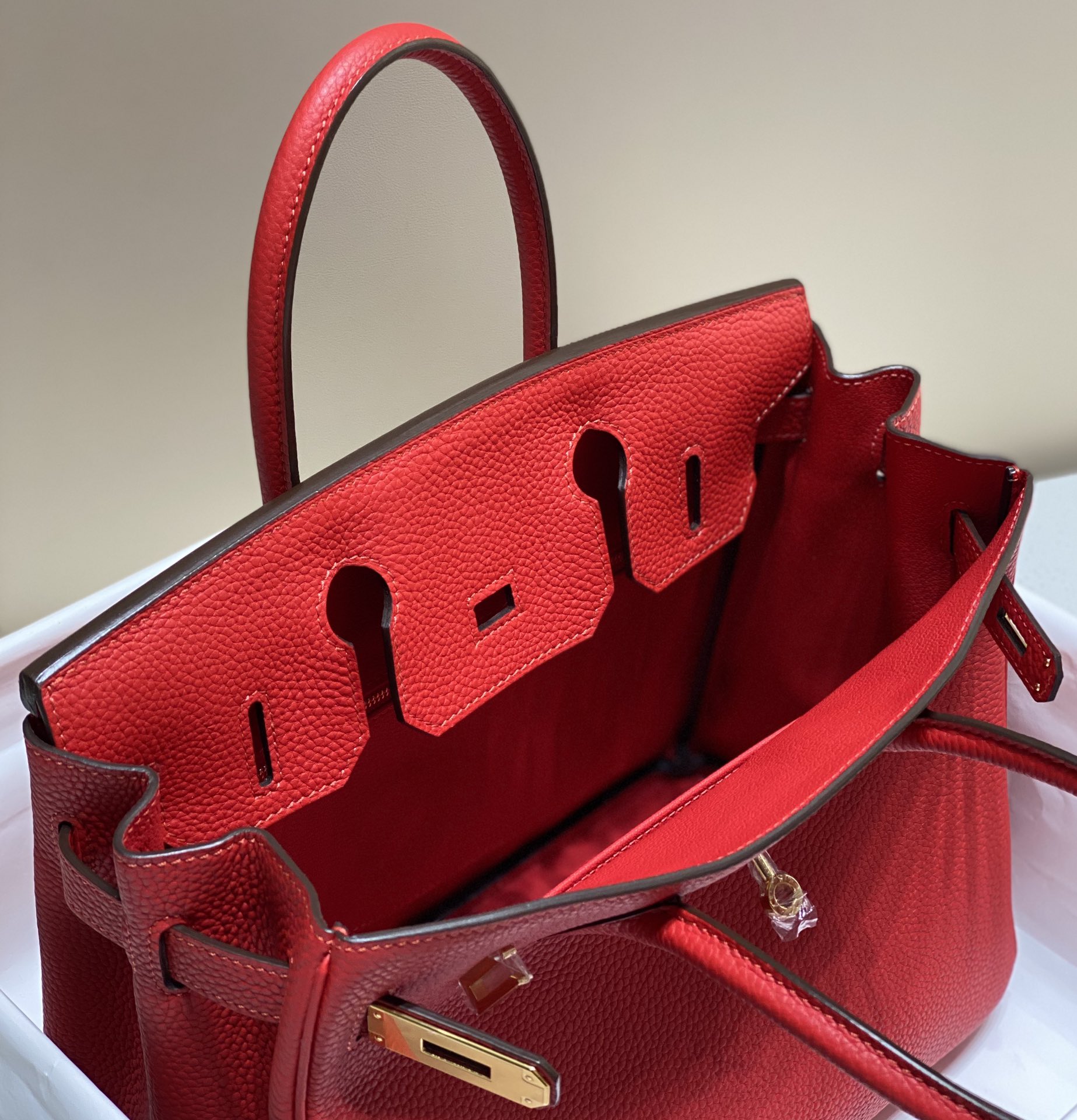 Hermes Birkin 30CM 35CM Togo Leather Milkshake chinese Red With Gold