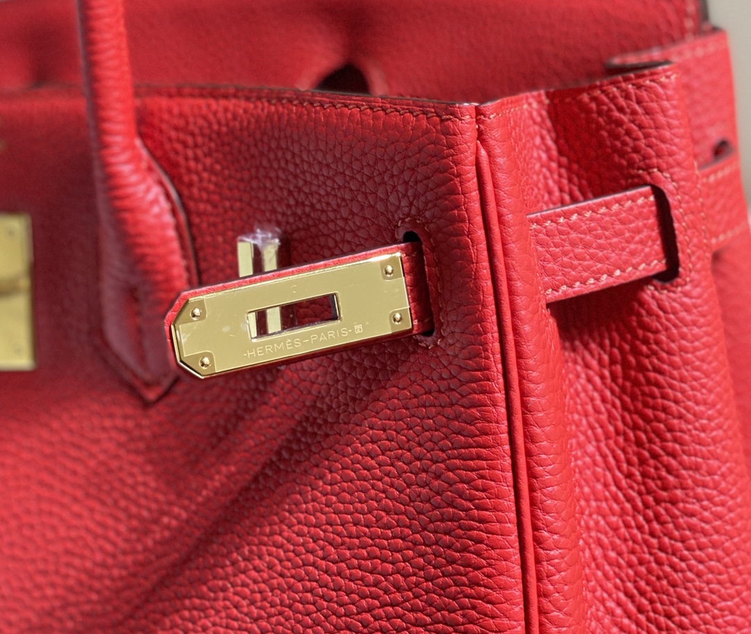 Hermes Birkin 30CM 35CM Togo Leather Milkshake chinese Red With Gold