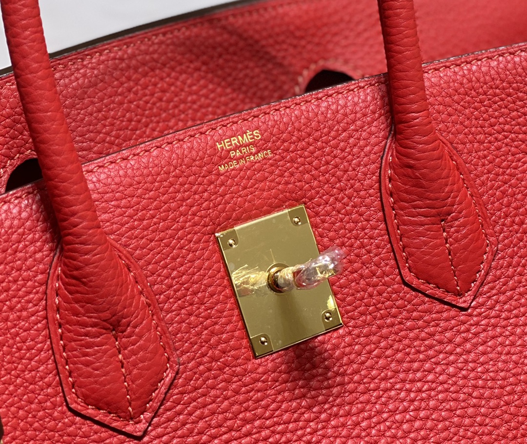 Hermes Birkin 30CM 35CM Togo Leather Milkshake chinese Red With Gold