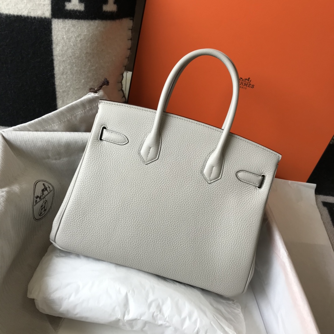 Hermes Birkin 30CM 35CM Togo Pearl Grey With Gold