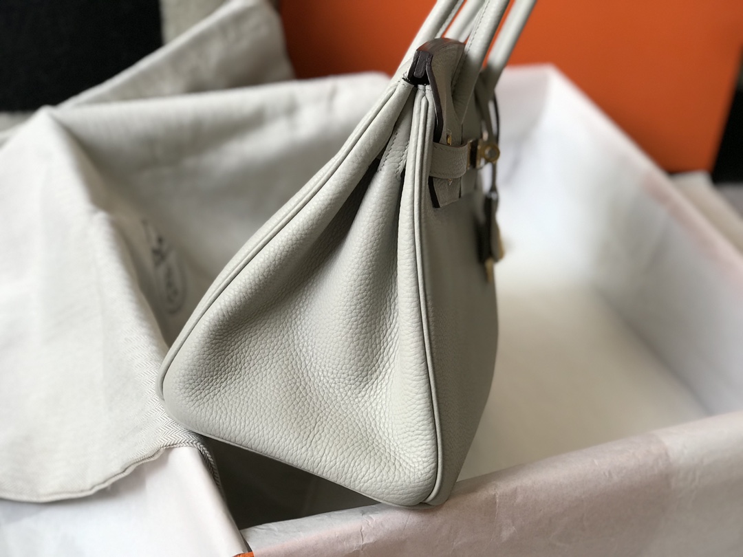 Hermes Birkin 30CM 35CM Togo Pearl Grey With Gold