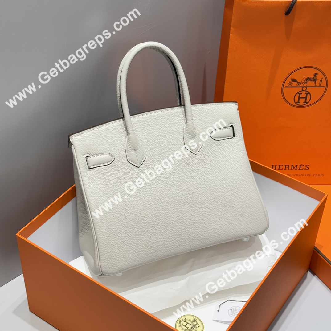Hermes Birkin 30cm Pearl Grey Togo Leather