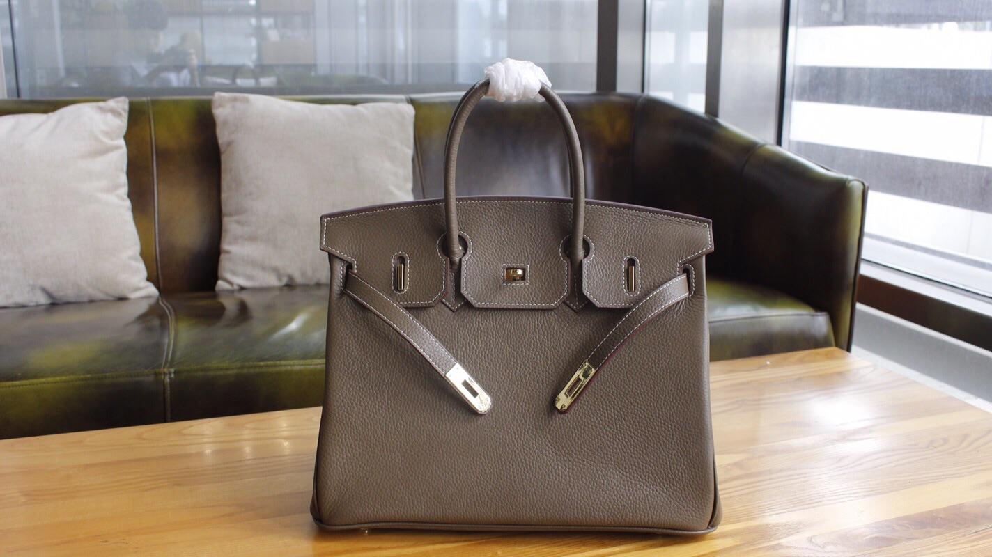 Hermes Birkin Togo Calfskin Handbag 30cm and 35cm Dark Grey